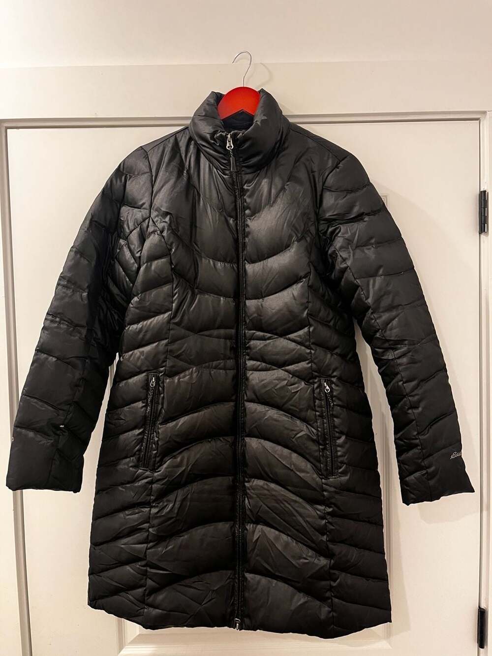 Eddie Bauer Women's Black Long Puffer Jacket Size M